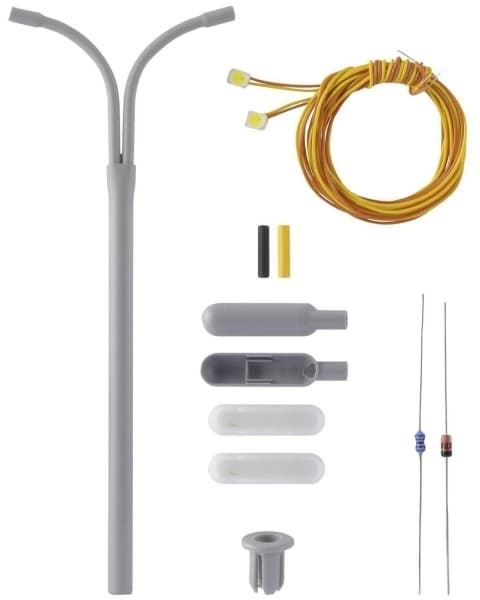 Viessmann Modelltechnik H0 Halvbueformet lysmast dubbel Byggesæt 6723 1 stk