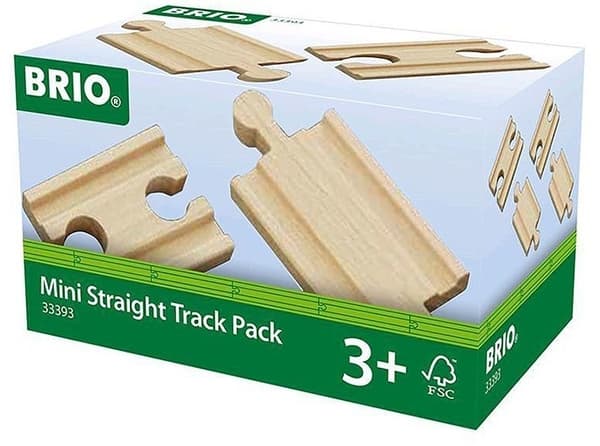 Brio 33393 - Rette skinner, ekstra korte, 4stk