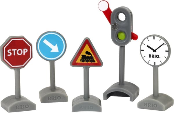 Brio World 33864 - Sett med trafikkskilt 5 stk