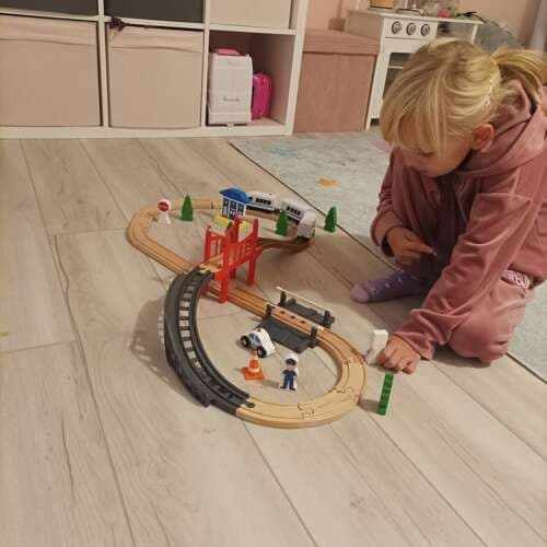 Tågbana i Trä för Barn - 37-delar