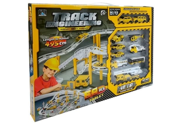 Rail Racing Metal Legetøjsbiler Bane 12km/t