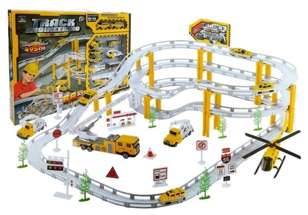 Rail Racing Metal Legetøjsbiler Bane 12km/t