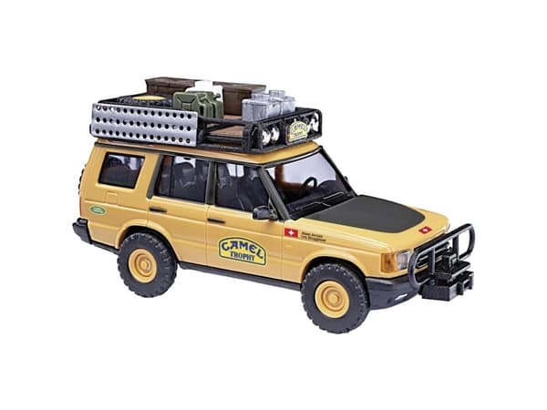Busch 51938 H0 Personbil model Land Rover Discovery, Camel Trophy