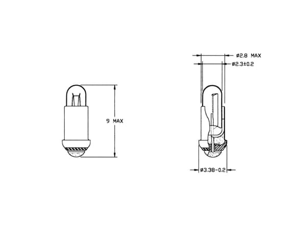 Barthelme 21714500 Specialglødelamp Klar MS2.8 14 V 50 mA 1 Set