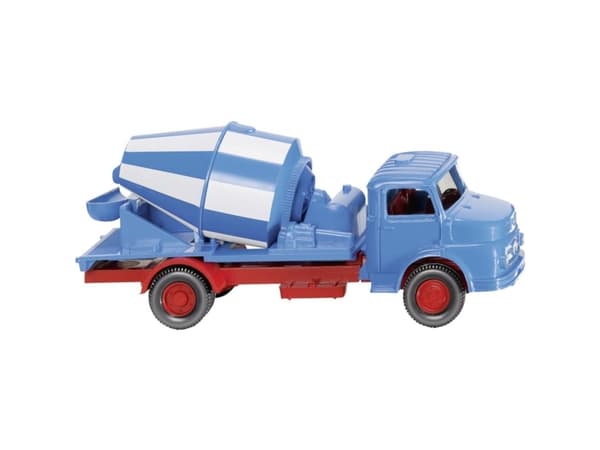 Wiking 053202 H0 Byggekøretøj model Mercedes Benz Kort huber betonblander - blå/hvid