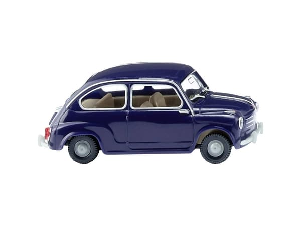 Wiking 009907 H0 Personbil model Fiat 600 - mørkeblå