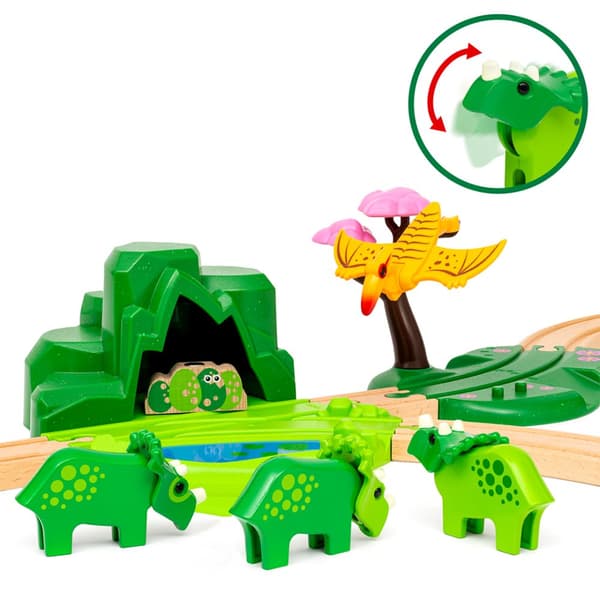 Dinosaurie Deluxe Tågbana med Vulkan BRIO (36104)