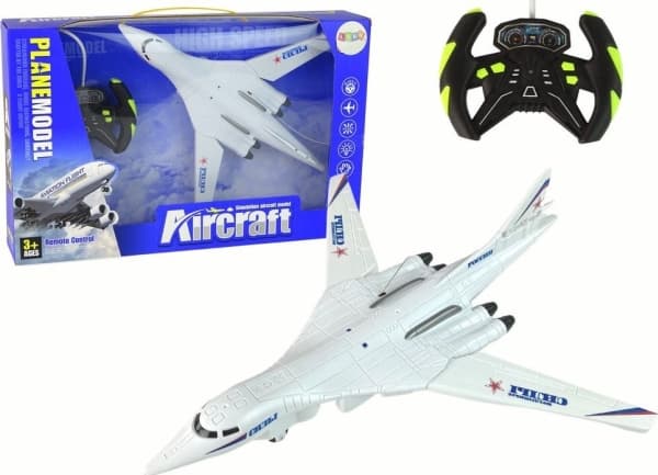 LeanToys RC kauko-ohjattava matkustajalentokone valkoinen