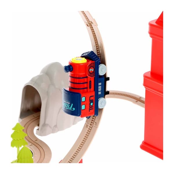 WOOPIE Electric Train 2 i 1 foldbar til en kuffert 87 stk. - Længde 3,5 m