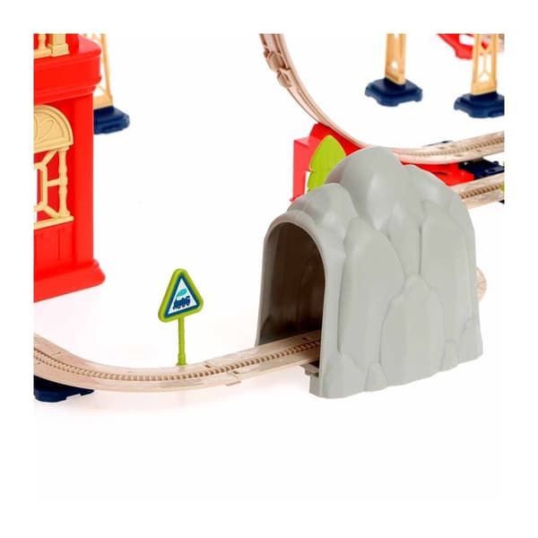 WOOPIE Electric Train 2 i 1 foldbar til en kuffert 87 stk. - Længde 3,5 m