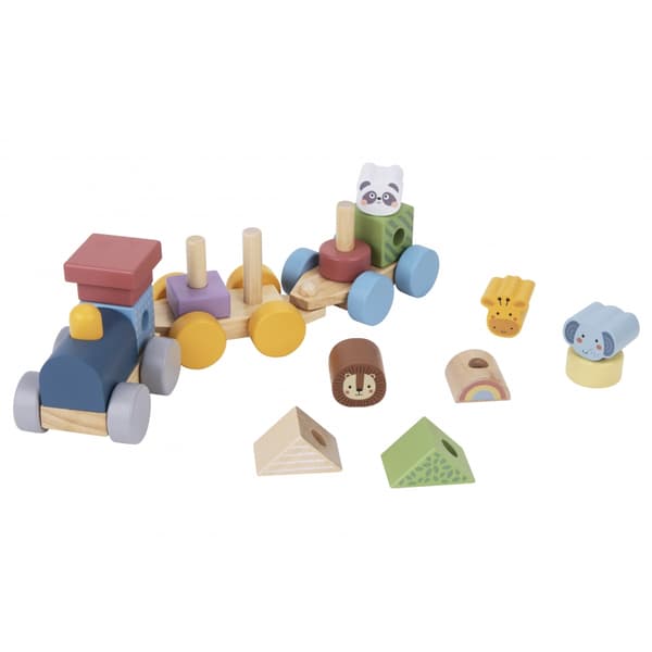 TOOKY TOY Trætog med dyreklodser Montessori-puslespil