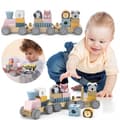Miniatyrbillede 1 af 11: VIGA PolarB trætog med vogne og dyr til at trække Montessori
