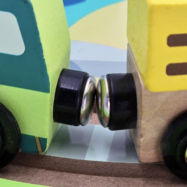 TOOKY TOY Trä Tåg Zoo Tåg Magnetisk Spår I En Resväska