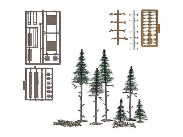 Busch Hochwald 1856 Träbyggsats gran 1 set