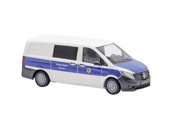 Busch 51158 H0 Utryckningsfordon modell Mercedes Benz Vito, polis Berlin Service