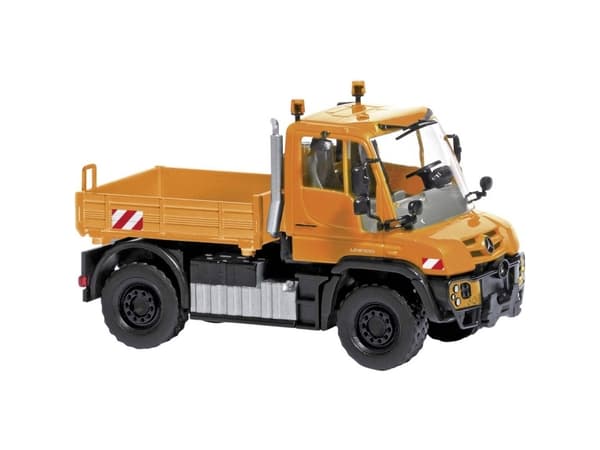 Busch 50934 H0 Lastbiler model Mercedes Benz Unimog U 430, transportsorange