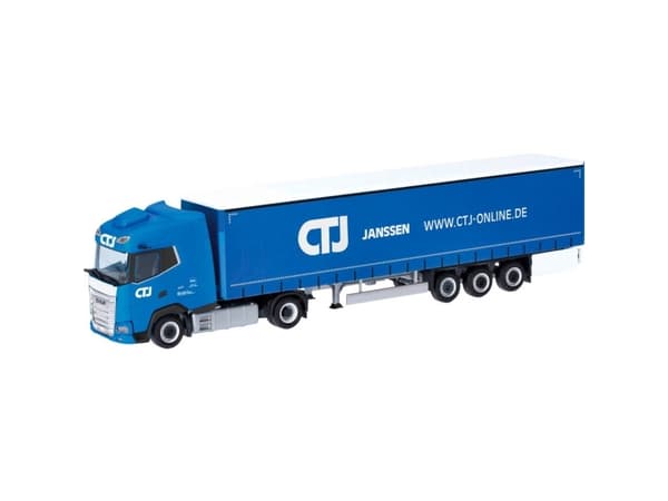 Herpa 318495 H0 Lastbiler model DAF XG Gardinplantog CTJ (Nordrhein-Westfalen/Dormagen)