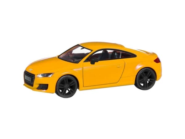 Herpa 028356-002 H0 Personbil model Audi TT kobler, vandegasgul/sort