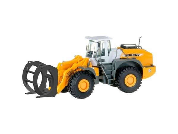 Herpa 306843 H0 Rakennusajoneuvo malli Liebherr Kumirenkainen pyöräkuormaaja L 580, tukinkäsittelylaite