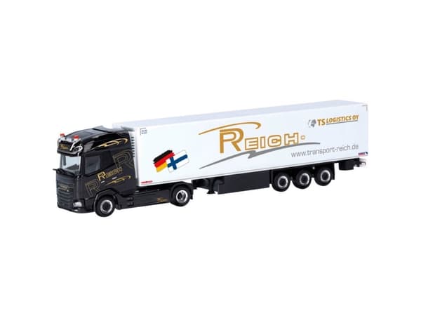 Herpa 318112 H0 Lastbiler model DAF XG+ kølekuffert-sættevogn rig