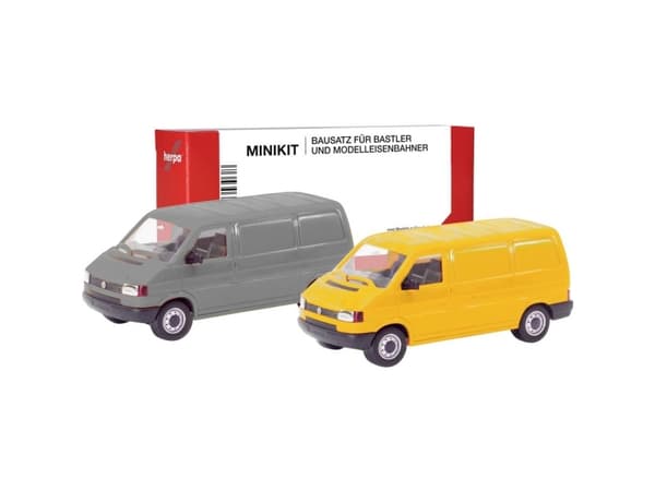 Herpa 012386-004 H0 Personbil model Volkswagen T4 kasse, grå og ginstergul