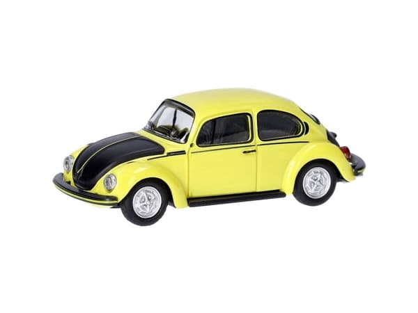 Herpa 421102 H0 Personbil model Volkswagen Bille 1303 den gule-sorte racer