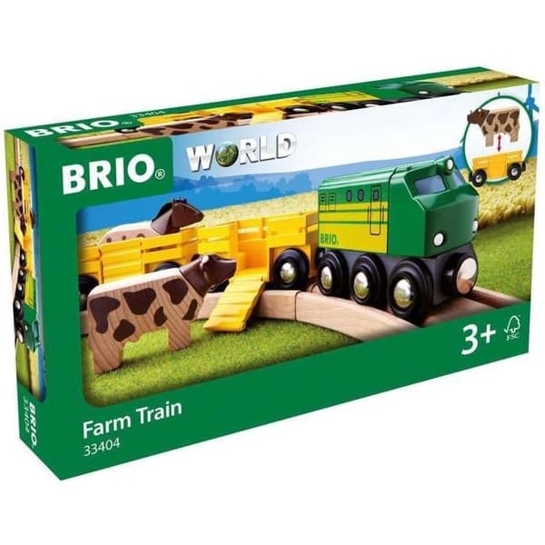 Maatilan eläinten juna - BRIO - Puinen rata - Ravensburger - Sekalaiset 3-vuotiaille alkaen