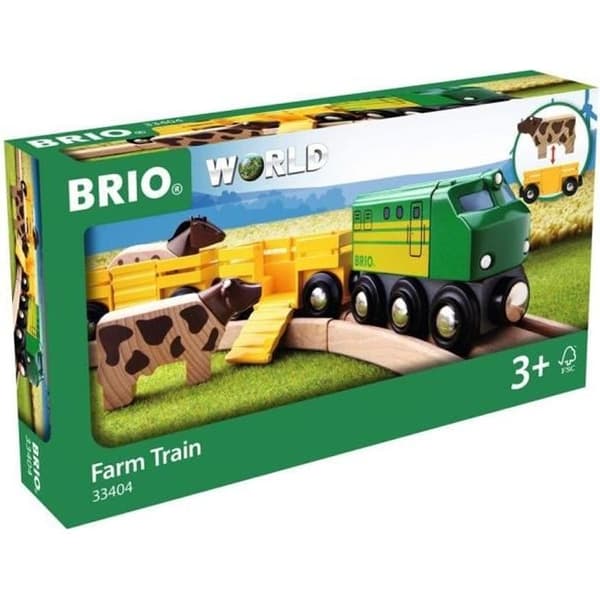 Maatilan eläinten juna - BRIO - Puinen rata - Ravensburger - Sekalaiset 3-vuotiaille alkaen