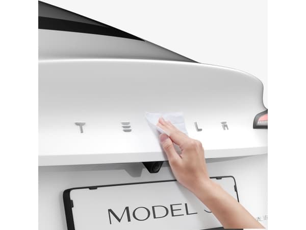 Spigen Tesla Rear Emblem Logo Full Cover, black - Tesla Model 3 2024