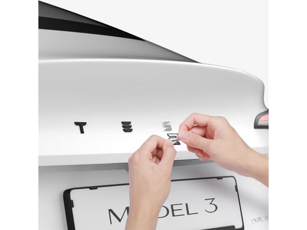 Spigen Tesla Rear Emblem Logo Full Cover, black - Tesla Model 3 2024
