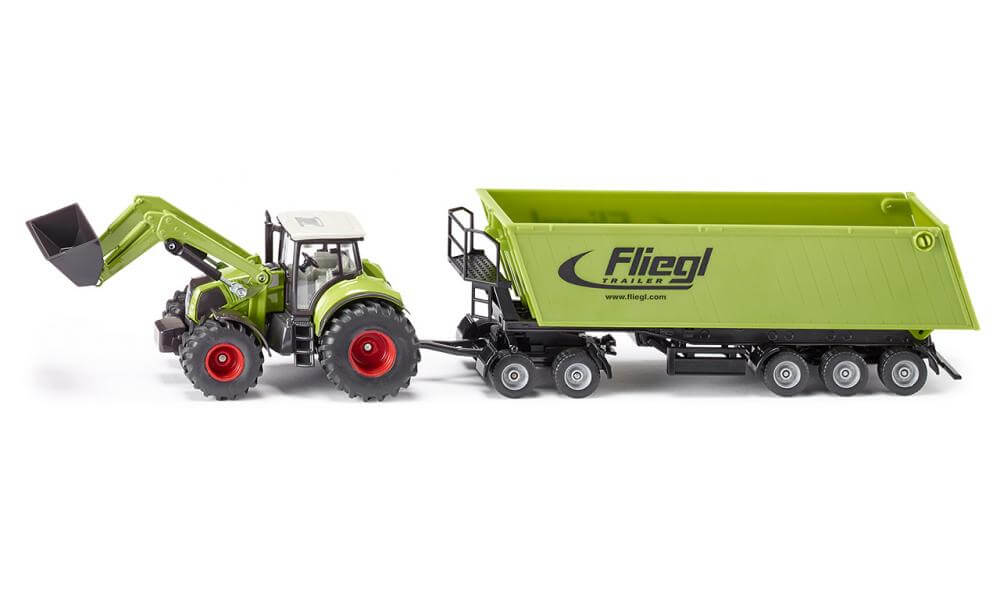 Siku Claas Axion 850 Traktor med Dolly Tippvagn 1949 - 1:50