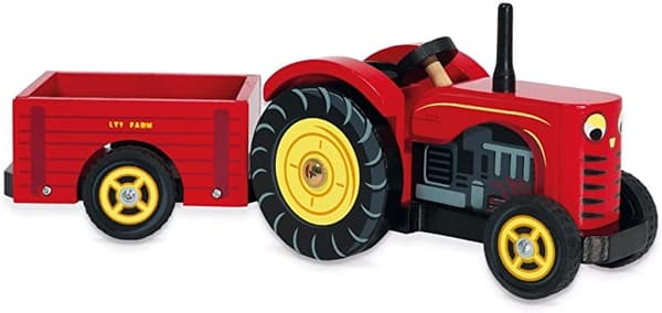 Berties traktor - leksaksbil av trä från Le Toy Van