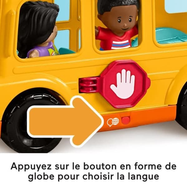 Fisher-Price Lilla Människor-Skolbuss-Push Musik Fordon HYT03