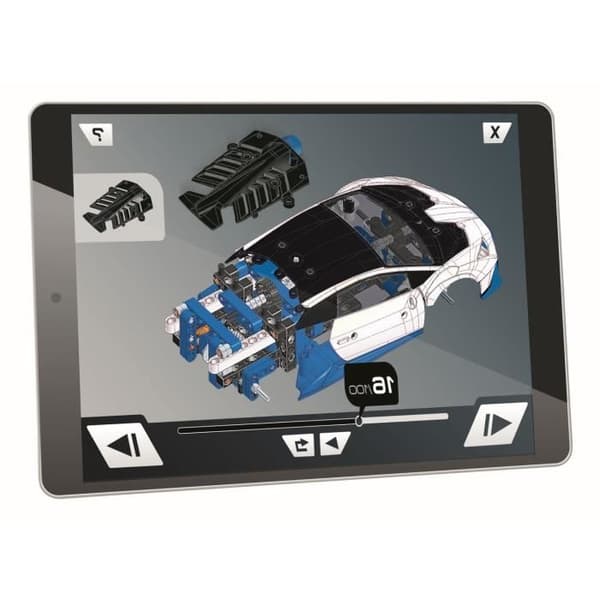 CLEMENTONI - Lamborghini Huracan STO att bygga - Styrbara hjul - Illustrerad manual och applikation för 3D-visualisering - Fabri
