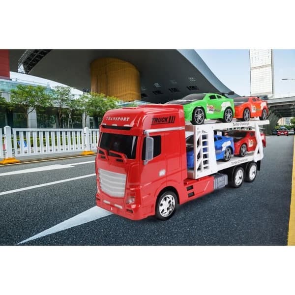 Transportbil - TURBO UTMANING - Interventionsfordon - 1/24 - Friktionsfordon - Slumpmässig färg