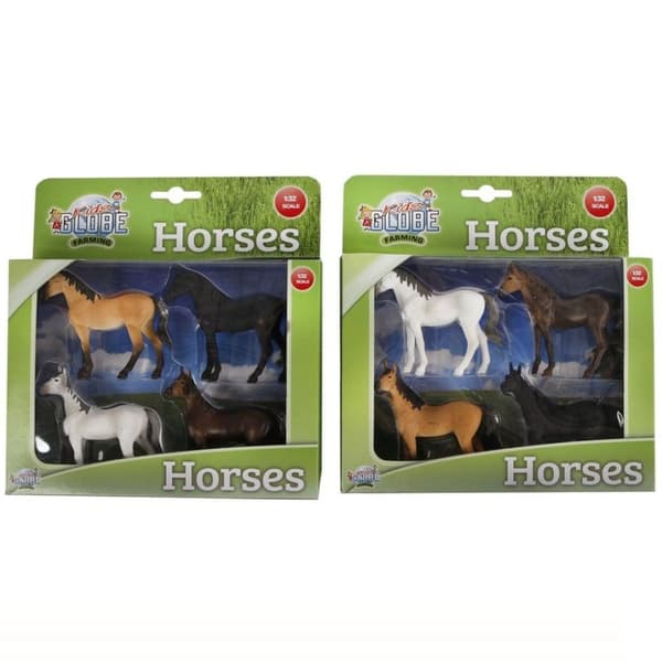 Kids Globe Farming Horse Set 4-osainen 1:32