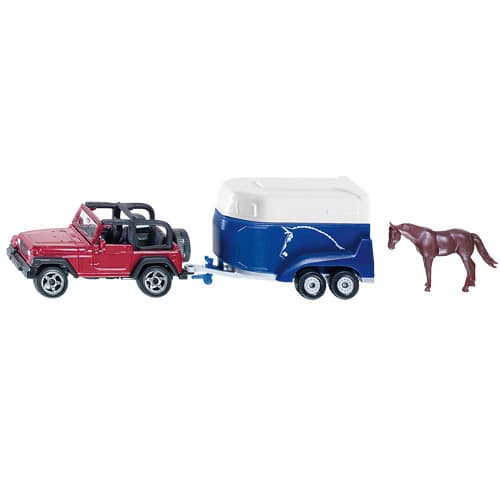 Siku 1651 Jeep + Livestock trailer