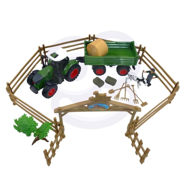 WOOPIE Mini Odla Set Traktor Djur Odla Bosättningsbönder Verktyg