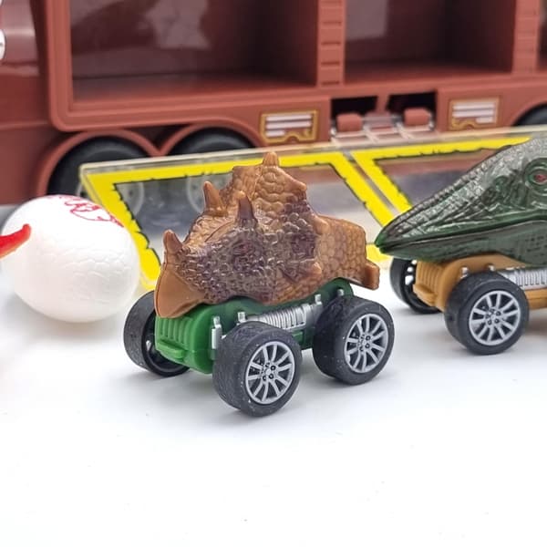 WOOPIE Dinosauriebil med Bärraket och Bilar 15 st.