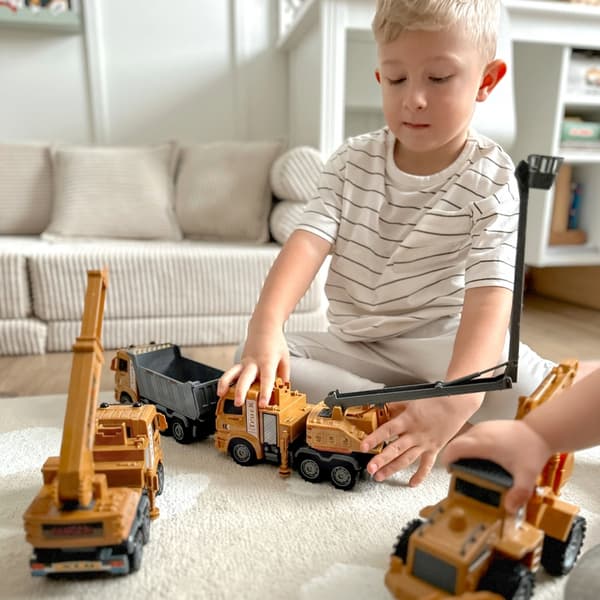 WOOPIE Stort sæt Entreprenørbil 6 i 1