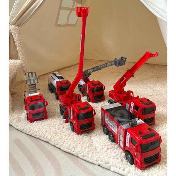 WOOPIE Brandkårsbilar Set 6 i 1