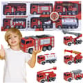 Miniatyrbild 1 av 11: WOOPIE Brandkårsbilar Set 6 i 1