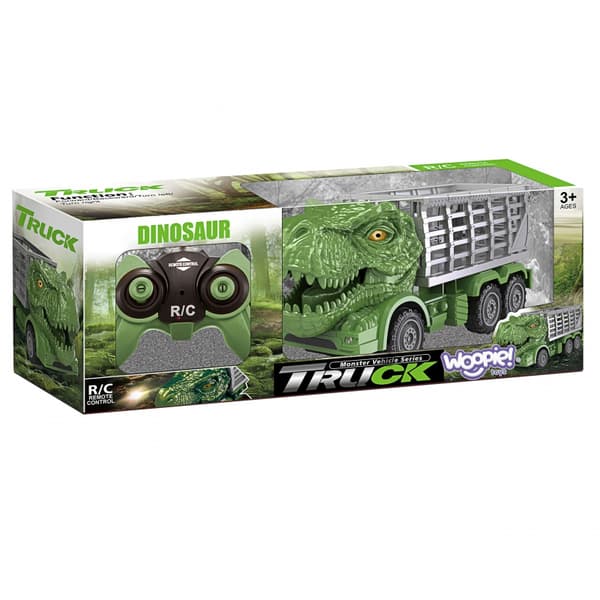 woopie fjernbetjening bil RC dinosaur grøn + figur