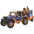 Miniatyrbild 1 av 3: Dinosaur Commander - Dickie - 1 Jeep Wrangler med släpvagn + 1 ledad figur + 2 dinosaurier