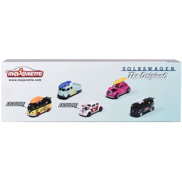 Set med 5 Volkswagen The Originals metallbilar