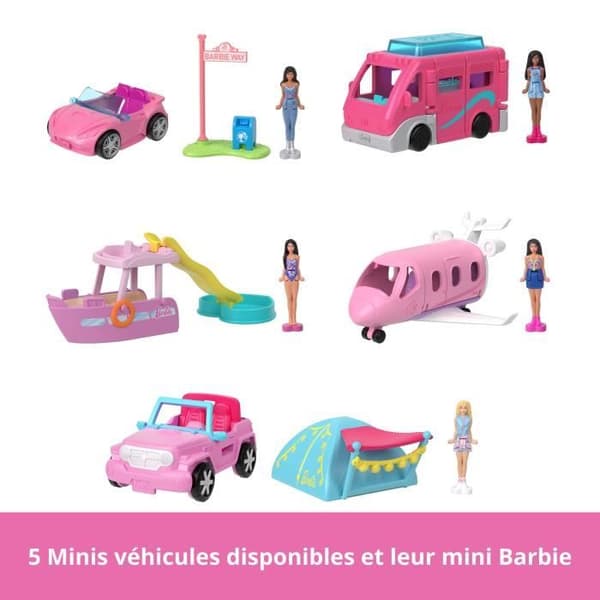 BARBIE Mini Barbieland -unelmien miniauto + mini Barbie - satunnainen malli