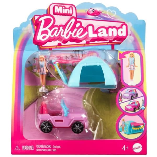 BARBIE Mini Barbieland -unelmien miniauto + mini Barbie - satunnainen malli