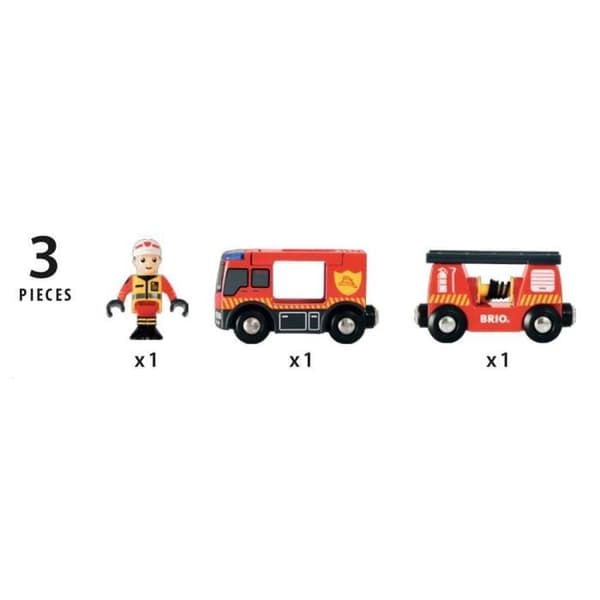 BRIO Lyd og Lys Brandbil - Ravensburger - Brandslange - Blandet - Fra 3 år - 33811