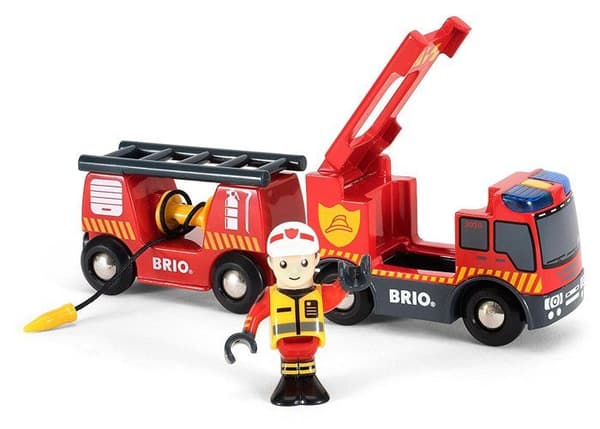 BRIO Lyd og Lys Brandbil - Ravensburger - Brandslange - Blandet - Fra 3 år - 33811