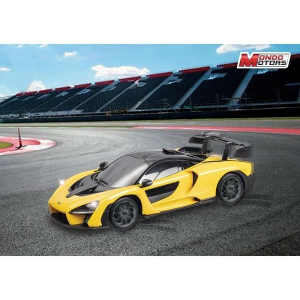 McLaren Senna 1:18 mittakaavan radio-ohjattava ajoneuvo valotehosteilla - Mondo Motors